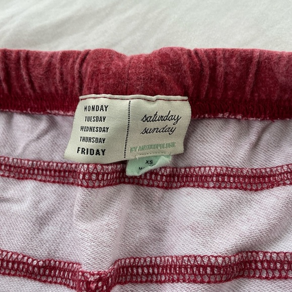 Anthropologie Saturday/Sunday Flora Printed Joggers in Wine - Picture 5 of 7